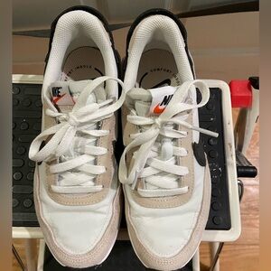 Nike White and Tan Athletic Shoes